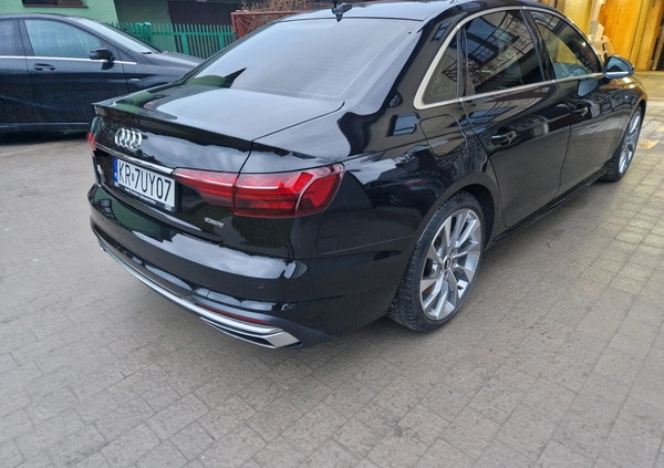Audi A4 cena 147000 przebieg: 55000, rok produkcji 2020 z Pieniężno małe 232
